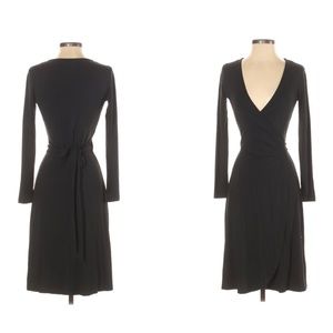 Banana Republic Wrap Dress Black Stretchy XS